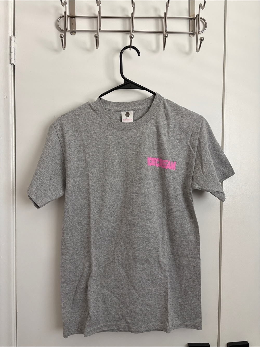 Billionaire Boys Club Gray Tee with Pink Logo